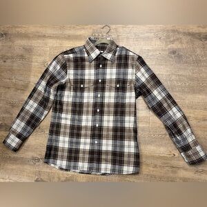 Dunhill Chocolate Brown Checkered Casual Shirt